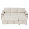 Convertible L Shaped Sofa Couch With Storage, Cup Holders, USB Ports - Beige - Image 13