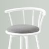 Swivel Stool Bar Height, Contemporary & Modern (Set of 2) - White / Gray - Image 9