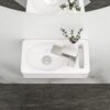 Rectangle, Wall Mount Bathroom Sink & Single Faucet Hole - White - Image 4