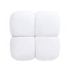 Pixel - Oversized Square Tufted Pouf Ottoman - Almond White - Image 4