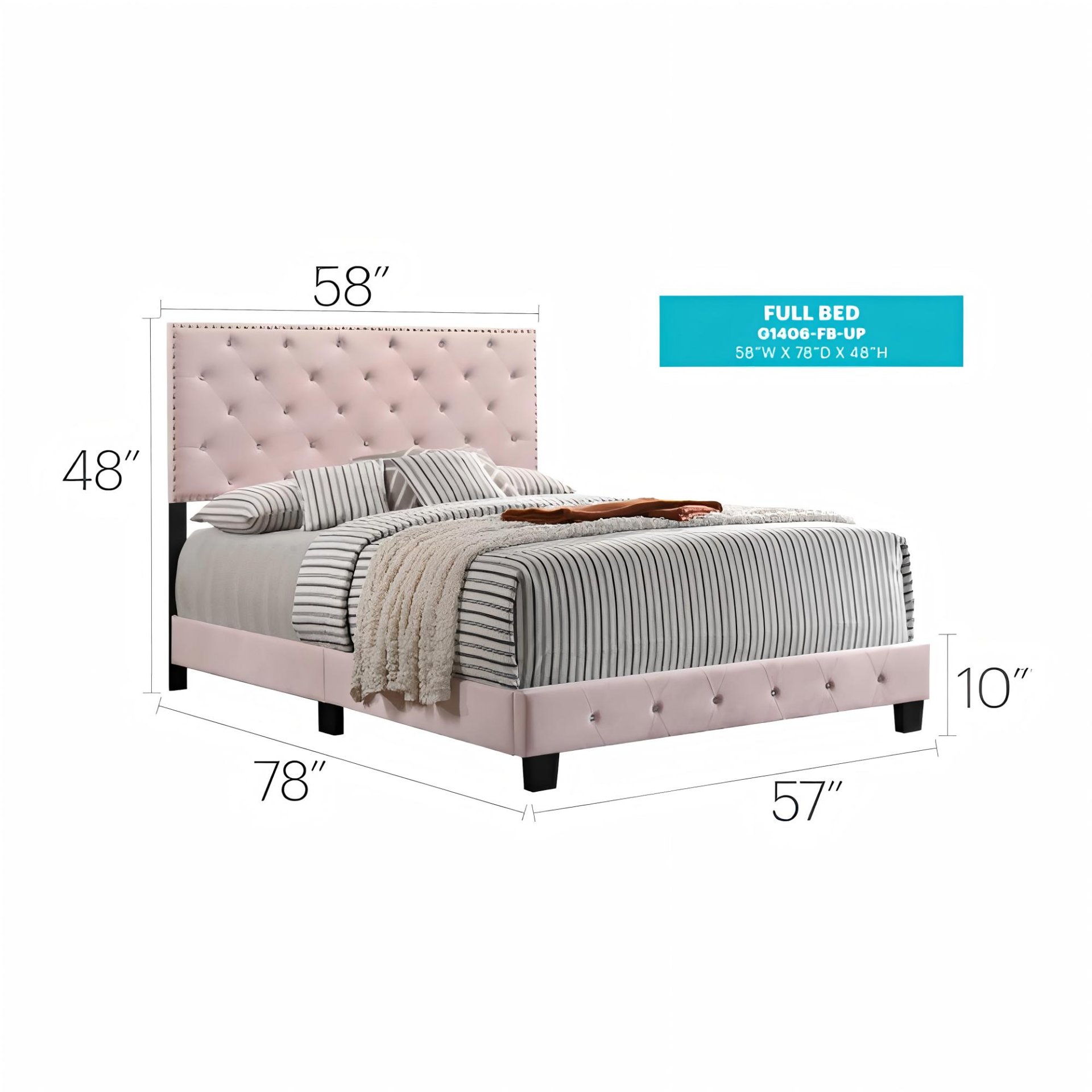 Suffolk - Full Bed - Pink - Image 3