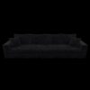 4 Seat Sofa, Convertible Deep Seat Sofa Lounge Chair For Living Room - Black - Image 8