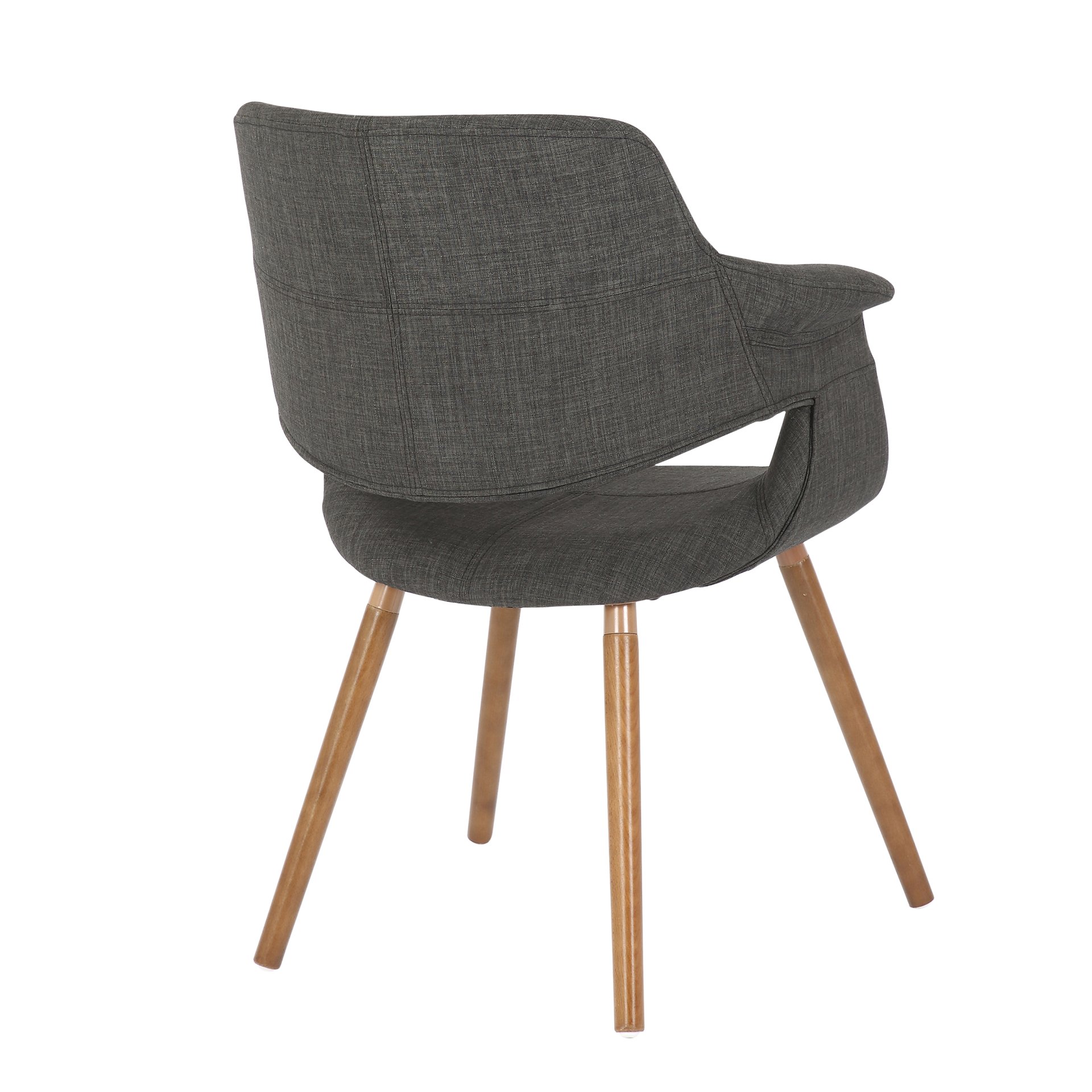 Vintage Flair - Mid-Century Modern Chair (Set of 2) - Walnut / Charcoal - Image 3