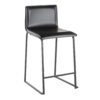 Marcel Mara - 5 Piece Upholstered Contemporary Counter Height Dining Set - Black / White / Black - Image 4