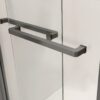 Modern Double Sliding Shower Enclosure, Tempered Glass - Matte Black - Image 4