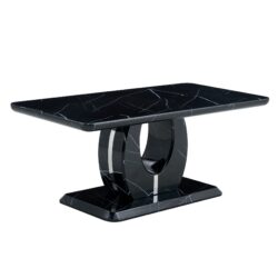 Modern Minimalist Pattern Sticker Rectangular Coffee Table With Elegant Design And Moderate Size - Black
