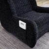 Bean Bag Chair With Armrests Oversized Comfy Beanbag Lounge Lazy Floor Sofa Accent Chair For Living Room - Black - Image 11