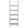 Bookshelf, Bookcase, Etagere, Ladder, 5 Tier, For Office, Contemporary & Modern - Gray - Image 4