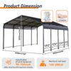 Heavy Duty Carport With Galvanized Roof And Enhanced Base - Anthracite - Image 3