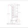 Chase - Tall Bookcase - Rustic Natural Aged Brown - Image 11