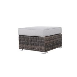 Outdoor Ottoman With Cushion - Brown