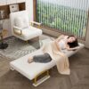 3 In 1 Convertible Folding Sofa Bed With Adjustable Backrest And Pillow - White - Image 9
