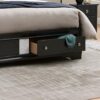 Madrid - Queen Bed With Storage Drawers And Nickel Handles - Black - Image 5