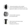 Frameless Pivot Shower Door With Pattern Glass, Open Entry Design - Matte Black - Image 5