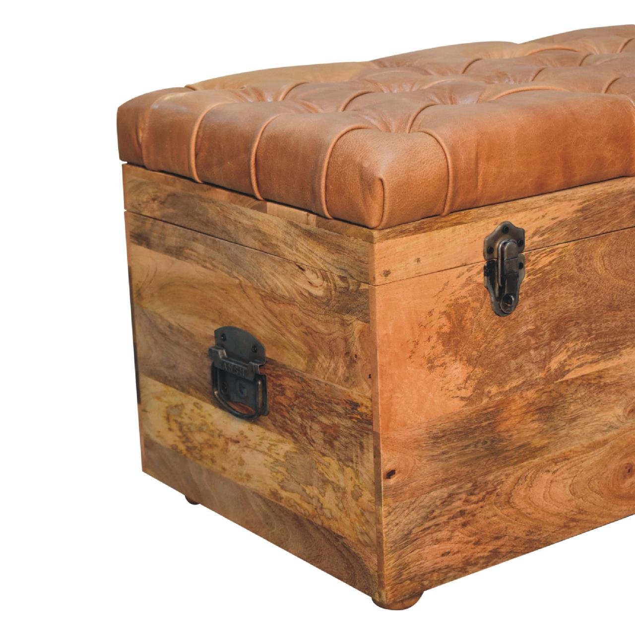 Buffalo - Hide Storage Trunk - Oak - Image 5