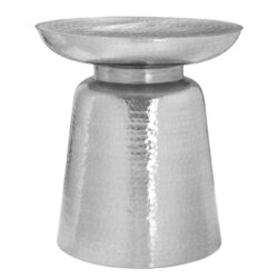 Drum Accent Side Table, Durable Construction, Contemporary & Modern - Chrome