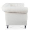 Rolled Arm Chesterfield 3 Seater Sofa - White - Image 9