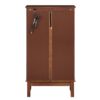 Curio Cabinet Lighted Curio Diapaly Cabinet With Adjustable Shelves And Mirrored Back Panel, Tempered Glass Doors (3 Tier), (E26 Light Bulb Not Included) - Walnut - Image 15