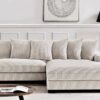 Luxe - Oversized 2 Piece Right Facing Sectional Couches For Living Room, L Shaped Sofa With Chaise - Ivory - Image 5