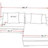 Luxe - Oversized 2 Piece Right Facing Sectional Couches For Living Room, L Shaped Sofa With Chaise - Dark Green - Image 10