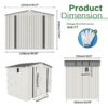 Metal Outdoor Storage Shed 8 X 6 Ft With Pitched Roof And Side Window - White / Gray - Image 3