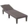 2 Piece Outdoor Chaise Lounges With Adjustable Backrest, Polypropylene - Dark Brown - Image 13