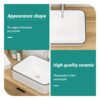 Modern European Style Ceramic Rectangular Vessel Bathroom Sink - White - Image 6