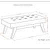 Draper - Mid Century Tufted Ottoman Bench - Ash Blonde - Image 6