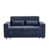 Pull Out Sofa Bed Convertible Couch Loveseat Sofa Modern Sleeper Sofa With Adjustable Backrest For Living Room - Blue - Image 14