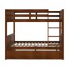 Full Over Full Bunk Bed With Twin Size Trundle - Walnut - Image 3