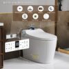 Smart Toilet Bidet Combo With Foot Sensor, LED Display, Heated Seat And Airflow, Ceramic - White - Image 3