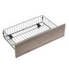 Full Size Modern Metal Platform Bed Frame With Upholstered Headboard, USB Liner, And Storage Drawers - Black / Gray - Image 9