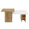 Nesting Coffee Tables Farmhouse, Rectangle Coffee Table Living Room Sofa Side Table For Living Room (Set of 2) - White - Image 11