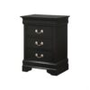 Louis Phillipe - 3 Drawer Nightstand - Black - Image 6