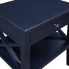 Madison - Nightstand With Full Extension Drawer And Open Shelf - Dark Blue - Image 7