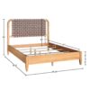 Queen Bed With Caramel Maple Wood - Natural - Image 3