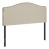 Full Size, Bed Headboard Only, Upholstered, Transitional - Beige - Image 2