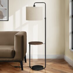 Floor Lamp USB Port Included Lighting - Black
