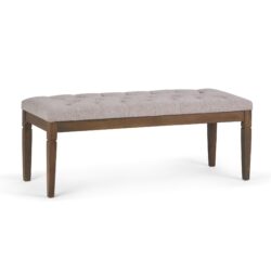 Waverly - Tufted Ottoman Bench - Cloud Gray