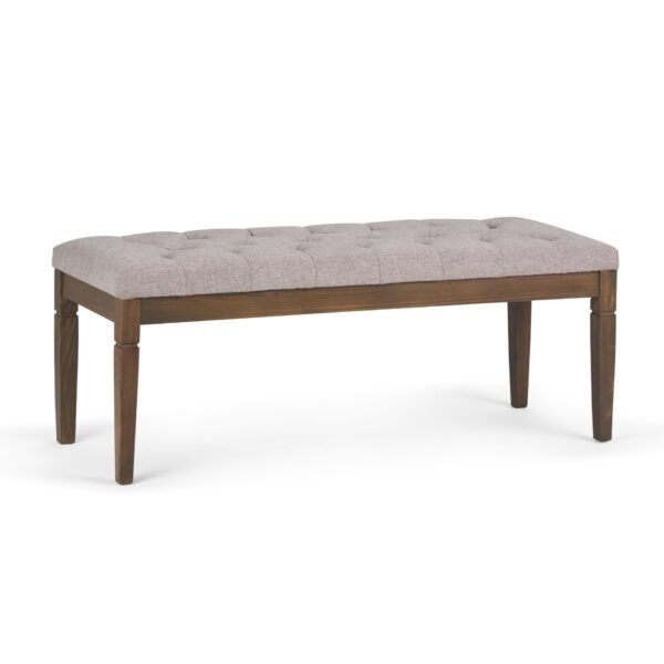 Waverly - Tufted Ottoman Bench - Cloud Gray