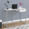 Computer Desk For Home Office, Laptop, Storage Drawer, Contemporary & Modern - White - Image 3