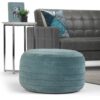 Vivienne - Round Pouf - Turquoise - Image 6