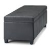 Avalon - Storage Ottoman Bench - Distressed Black - Image 3