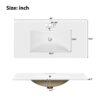 36" Bathroom Vanity With Sink, Soft Close Doors, Adjustable Shelves - Blue - Image 11