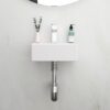Rectangle Wall Mount Bathroom Sink With Single Faucet Hole - White - Image 5