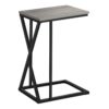 Accent Table, C - Shaped, Contemporary & Stylish - Gray - Image 13