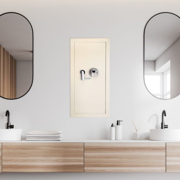 0.82 Cubic Ft Biometric Wall Safe - Beige