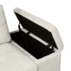 Versatile L Shaped Sofa Bed With Storage, Cup Holders, USB Ports Chenille - Beige - Image 27