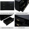 Modern 6 Drawer Dresser For Bedroom, Ample Storage Wide Chest Of Drawers, Sturdy & Safe - Black - Image 6