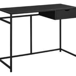 Computer Desk For Home Office, Laptop, Storage Drawer, Contemporary & Modern - Black